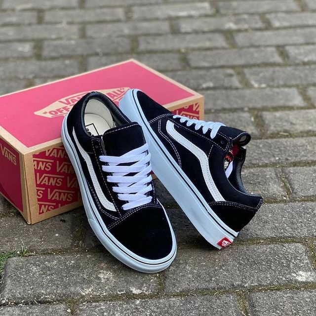 PRIA PUTIH HITAM Vans OLD SCHOOL Shoes Shopee Philippines