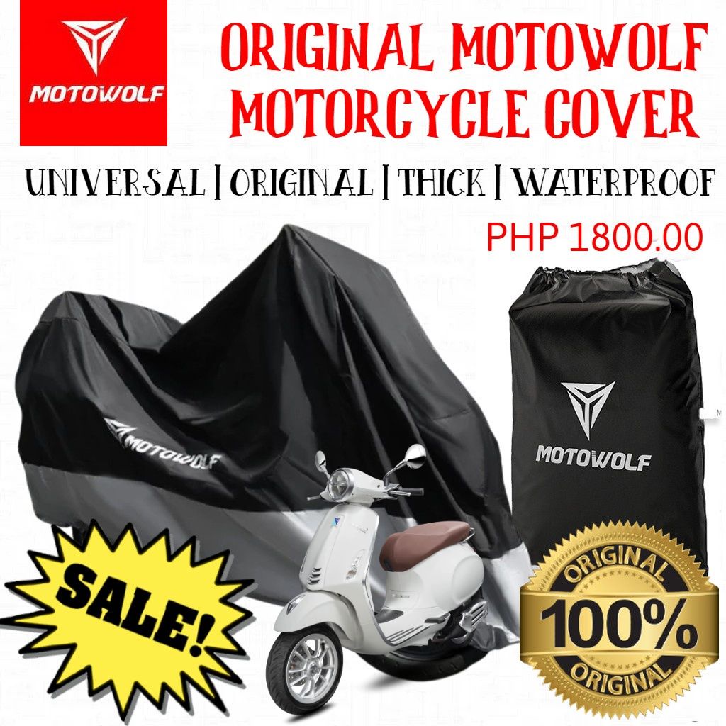 VESPA PRIMAVERA ORIGINAL MOTOWOLF THICK MOTORCYCLE COVER WATERPROOF COVER Shopee Philippines