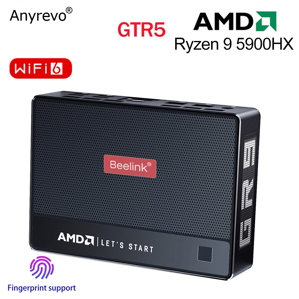 2022 Beelink Ryzen 9 5900HX GTR5 Mini PC Gamer Windows 11 Pro 16GB/32GB