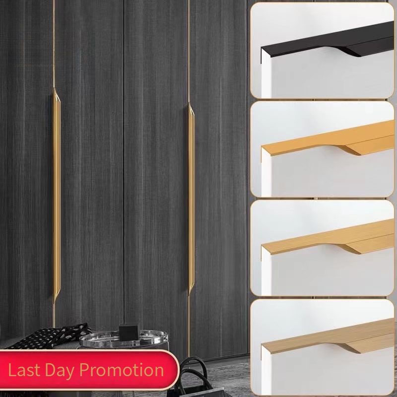 Customized Invisible Handles Long Wardrobe Handle Drawers Dark Embedded ...