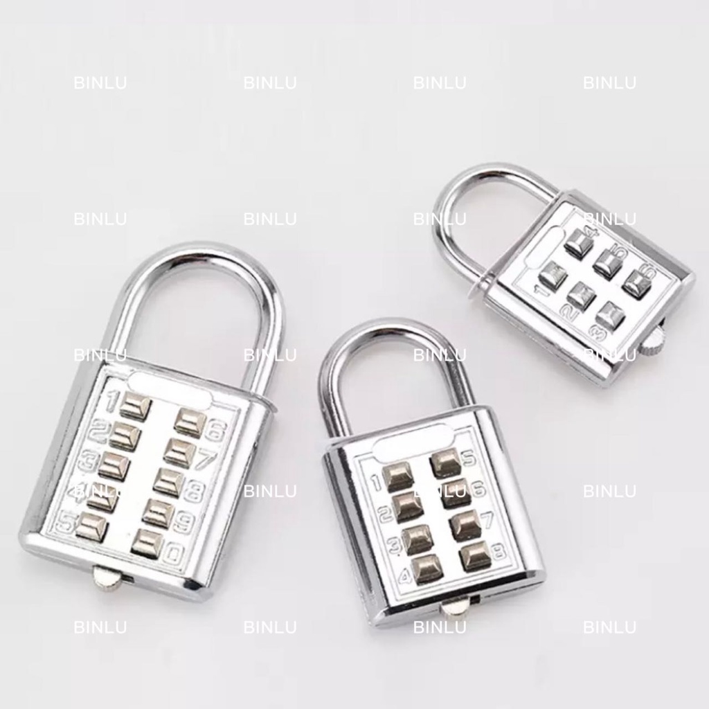 6/8/10-Digits combination padlock,digital lock,push button combination ...