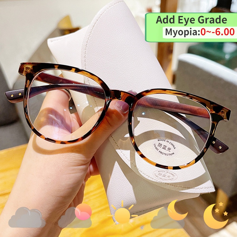 Fashion Graded Eyeglasses With Grade 50 100 150 200 250 300 350 400 450 500 550 Anti Radiation 4412