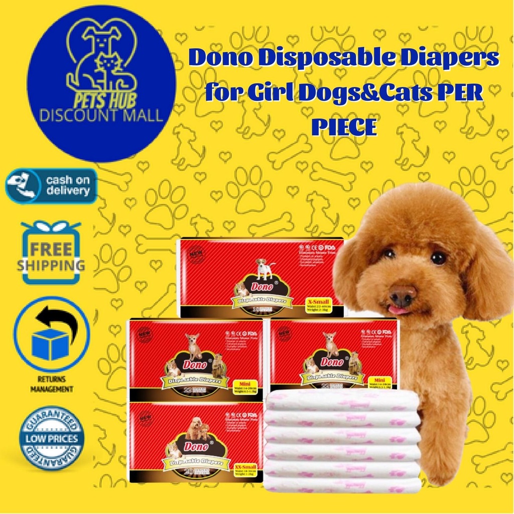 Dono Disposable Diapers for Girl Dogs&Cats PER PIECE Shopee Philippines