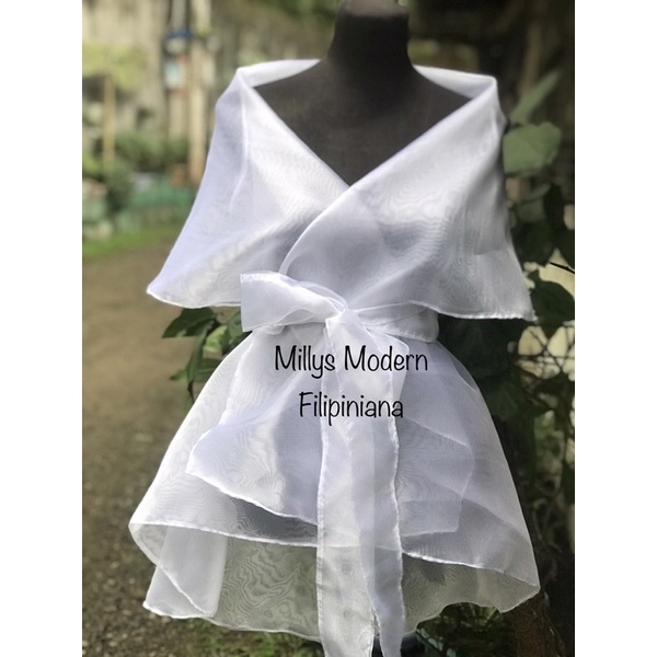 Wrap Around Filipiniana Filipiniana Panuelo Wrap Around Blouse