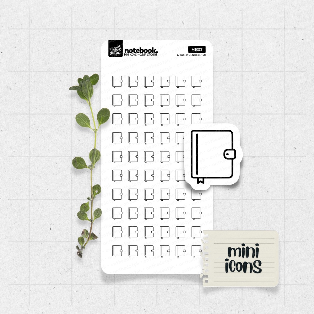 notebook transparent mini icons • functional stickers for planners ...