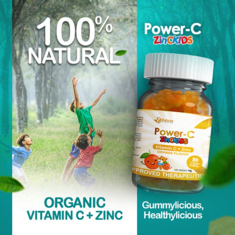 Power C ZINCKIDS Vitamin C + ZINC for Kids NonAcidic (50 gummies / 1