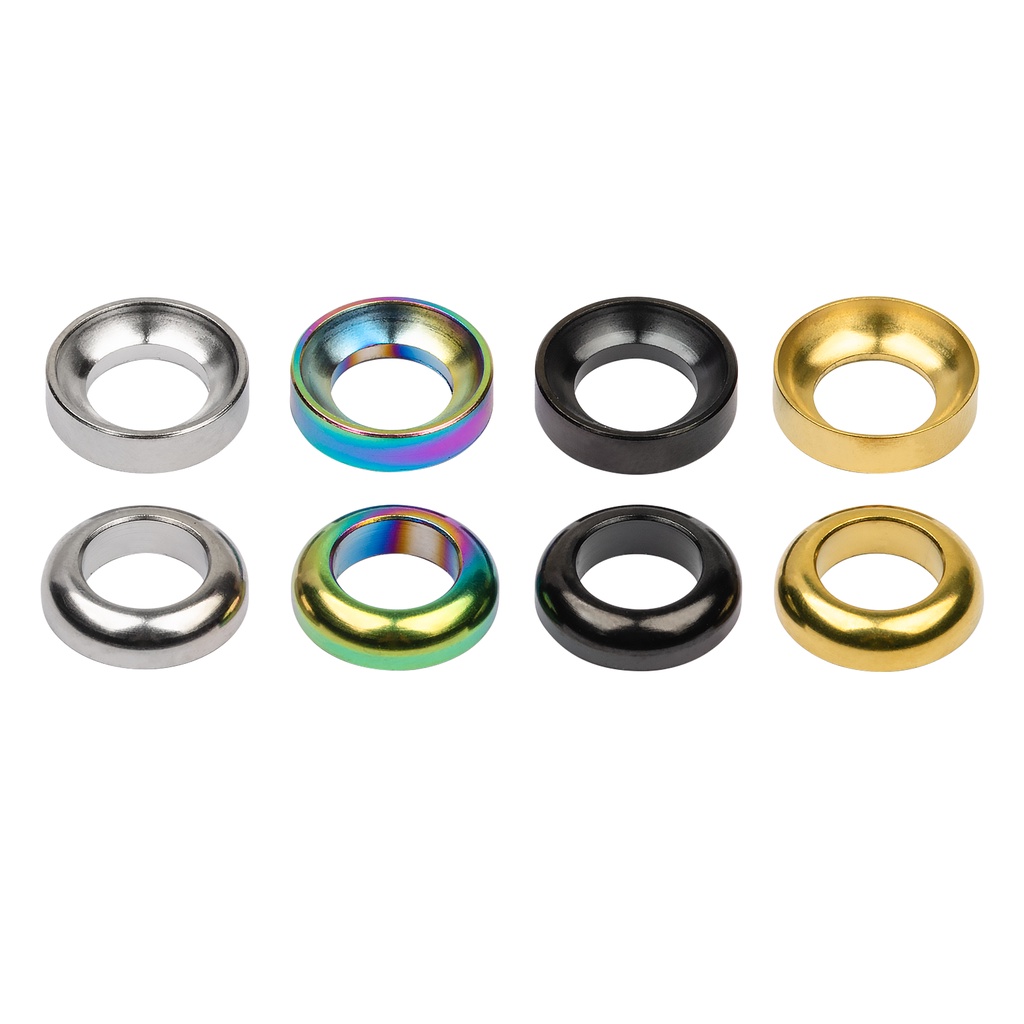 Rondelles D’épaisseur En Titane M6 Pour Freins De Vélo - Shim, Pad, Joints Convexes - Couleur Argent, Or, Arc-en-ciel