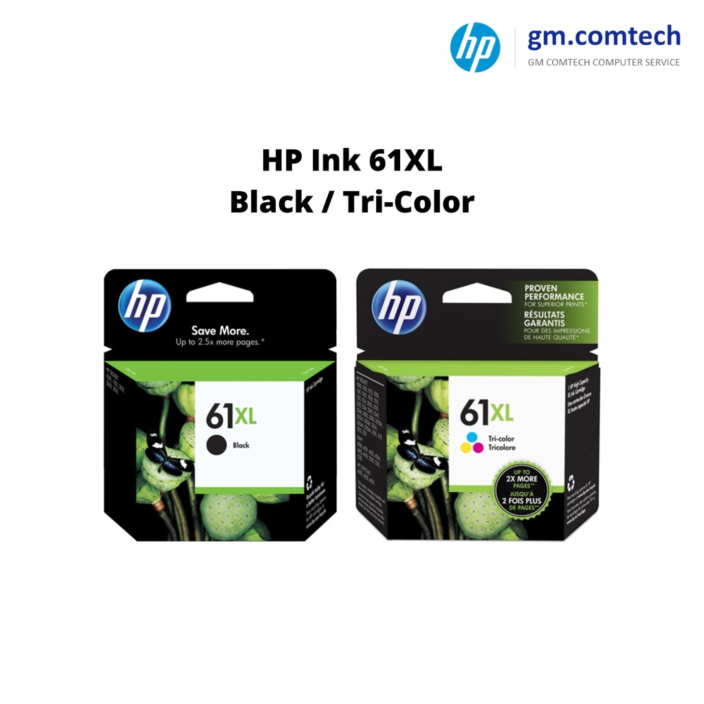 HP Ink Black & Tri-Color 61 Printer HP Deskjet 1000/1010/1050/1510/2000 ...
