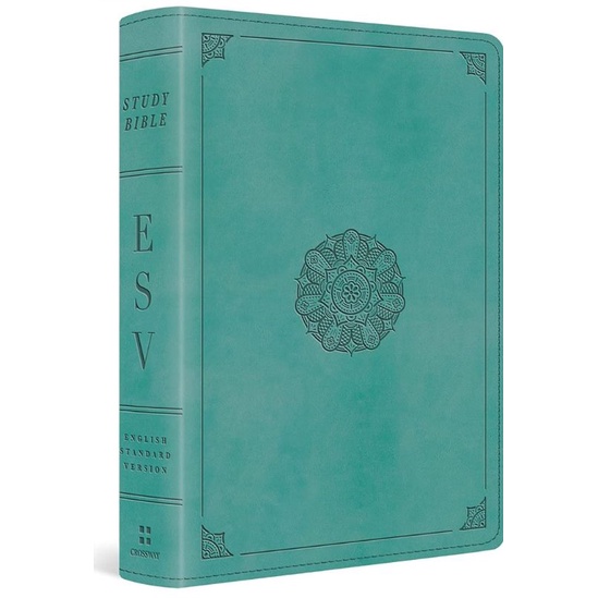 ESV Study Bible, Personal Size (TruTone, Turquoise, Emblem Design ...