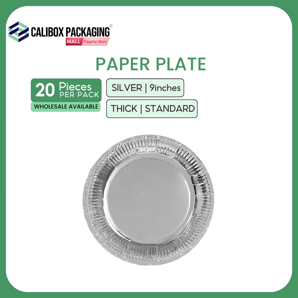 Calibox Packaging Paper Plate, Paper Plate Holder, Paper Tray, 20pcs