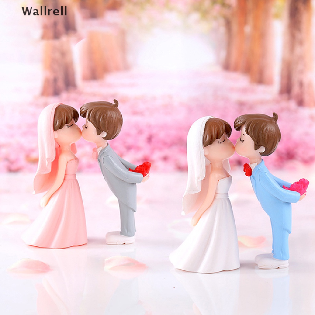 Wallrell> Mini Cute Figurines Miniature Couple Lover Wedding Gift