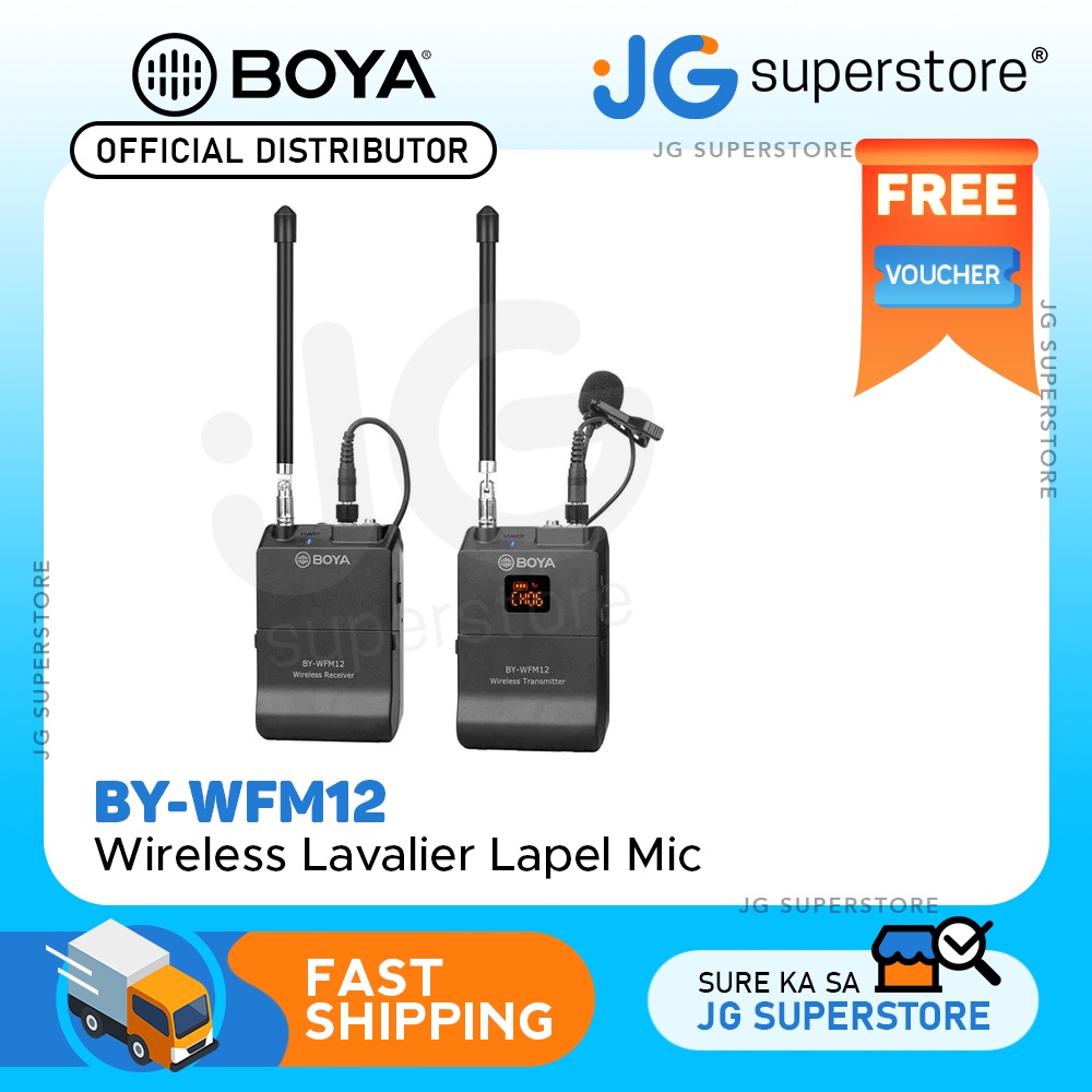 Boya BY-WFM12 VHF Wireless Microphone System | JG Superstore | Shopee ...