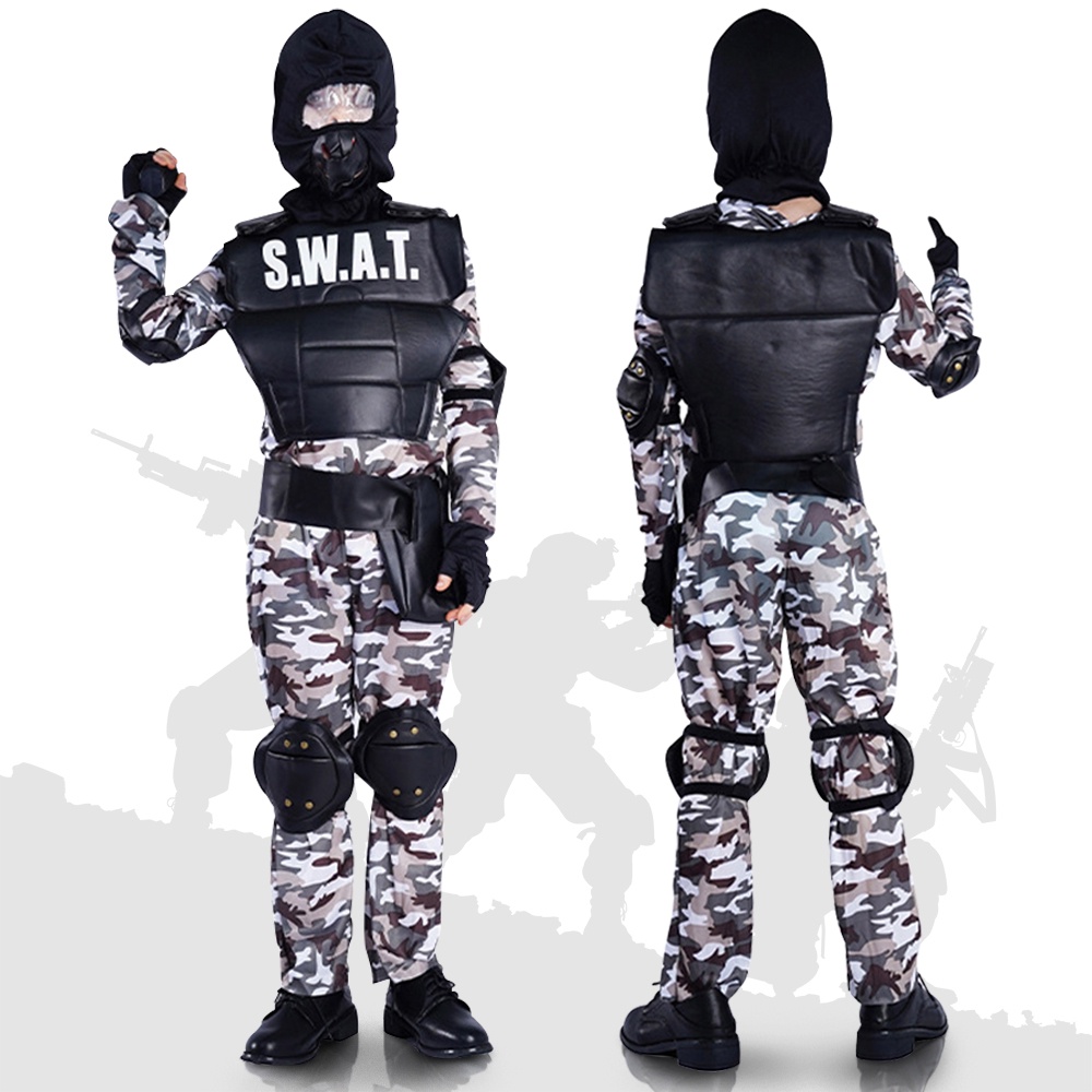 Children's Halloween Boy Special Forces Costume Boy SWAT Costume