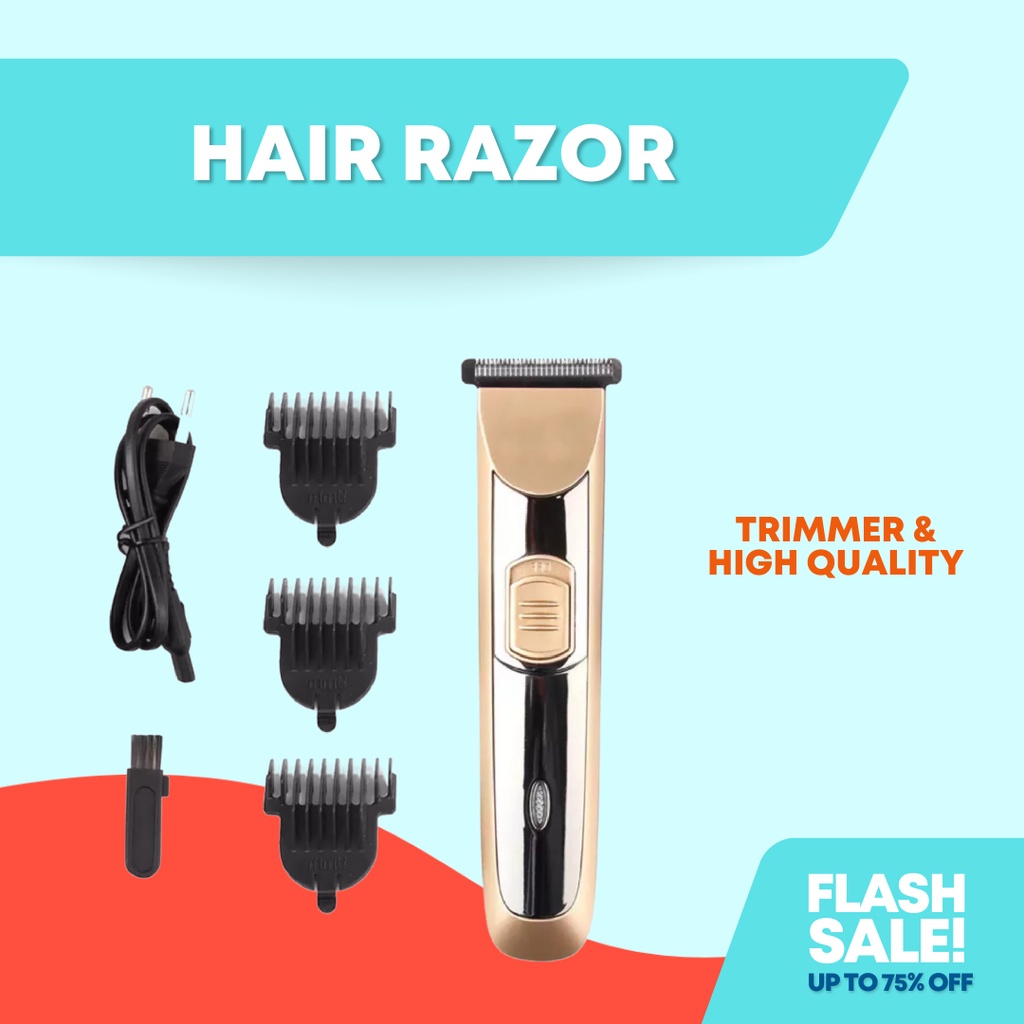 Original Cod Wireless Rechargeable Hair Razor Trimmer Blue Idea Hair