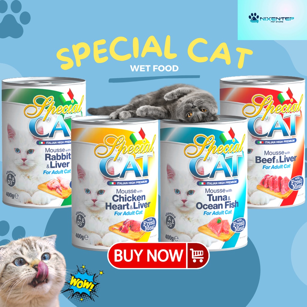 SPECIAL CAT WET FOOD IN CAN MOUSSE 400g | Shopee Philippines