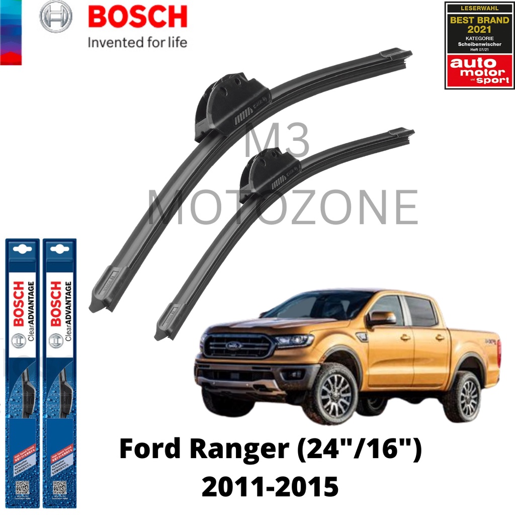 Bosch Clear Advantage Wiper Blade Set for Ford Ranger 2011-2015 (24