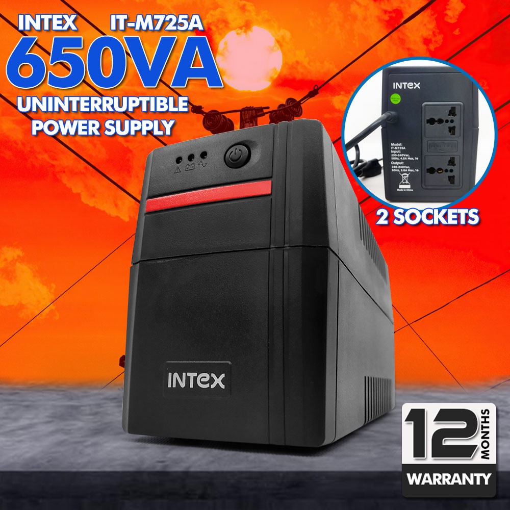 Intex 650VA UPS Uninterruptible Power Supply with AVR function Shopee
