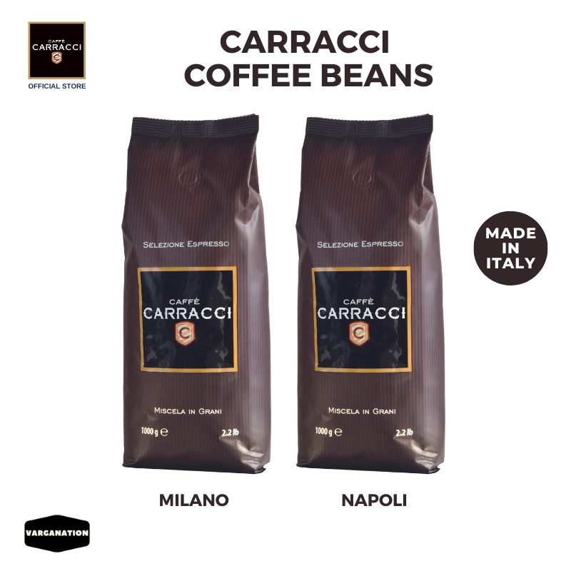 Meseta and Carracci Coffee Beans 1kg Choose from Supercrema, Espresso Bar, Milano, Napoli