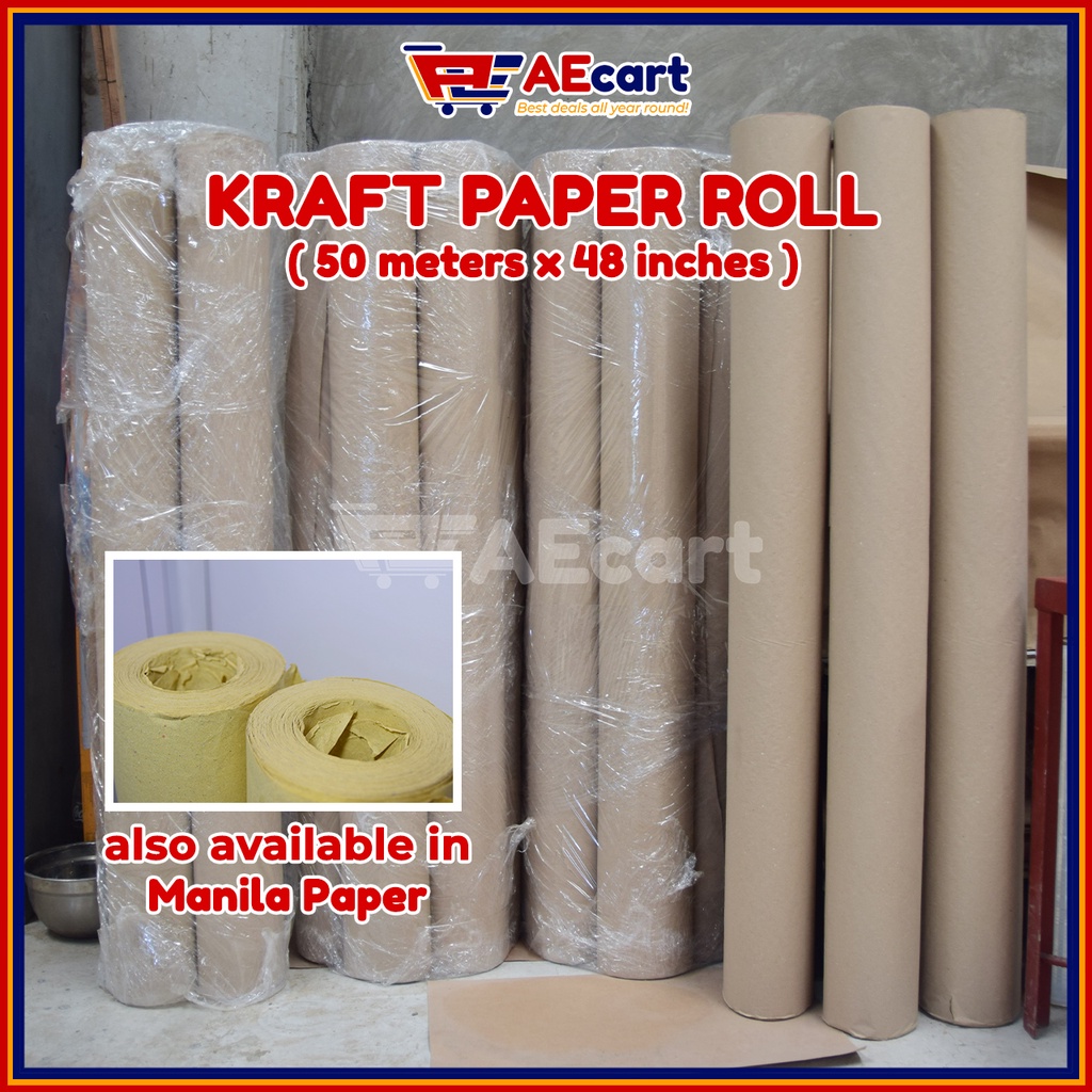 60gsm 80lbs 𝐊𝐑𝐀𝐅𝐓 𝐏𝐀𝐏𝐄𝐑 𝐑𝐎𝐋𝐋 48" width x 50meters aecart.ncr