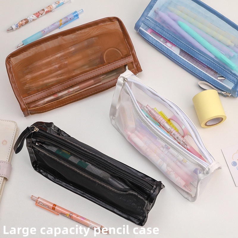 single layer double layer pencil case Threedimensional pen bag Nylon