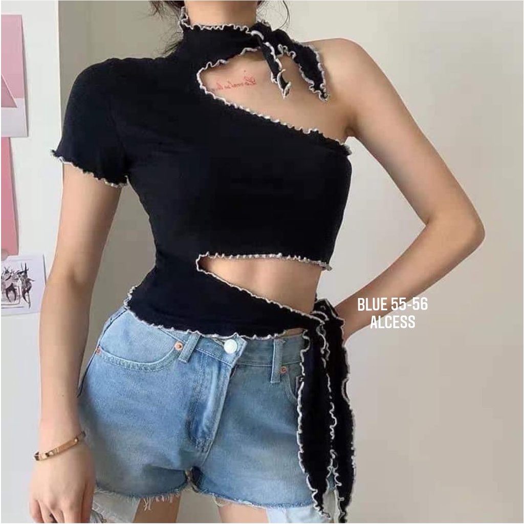 LETTUCE BELLA Knitted Crop Top | Shopee Philippines