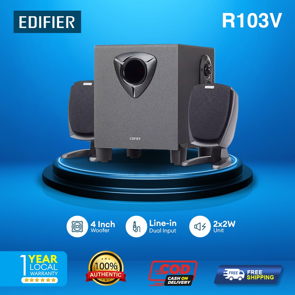 Edifier R103V 2.1 Multimedia Speaker Wooden Enclosure For Subwoofer to ...