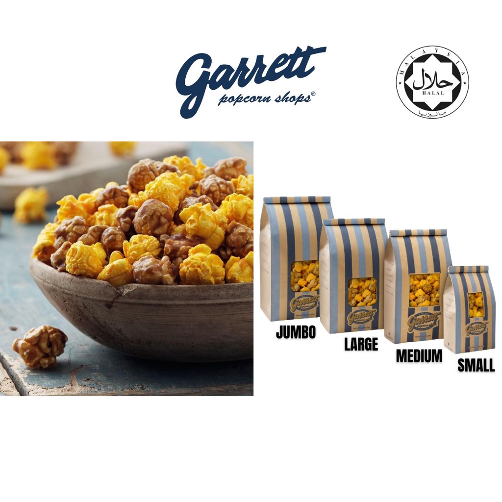 Garrett Popcorn - Popcorn / 7 Flavor Popcorn / Premium Snacks / HALAL ...