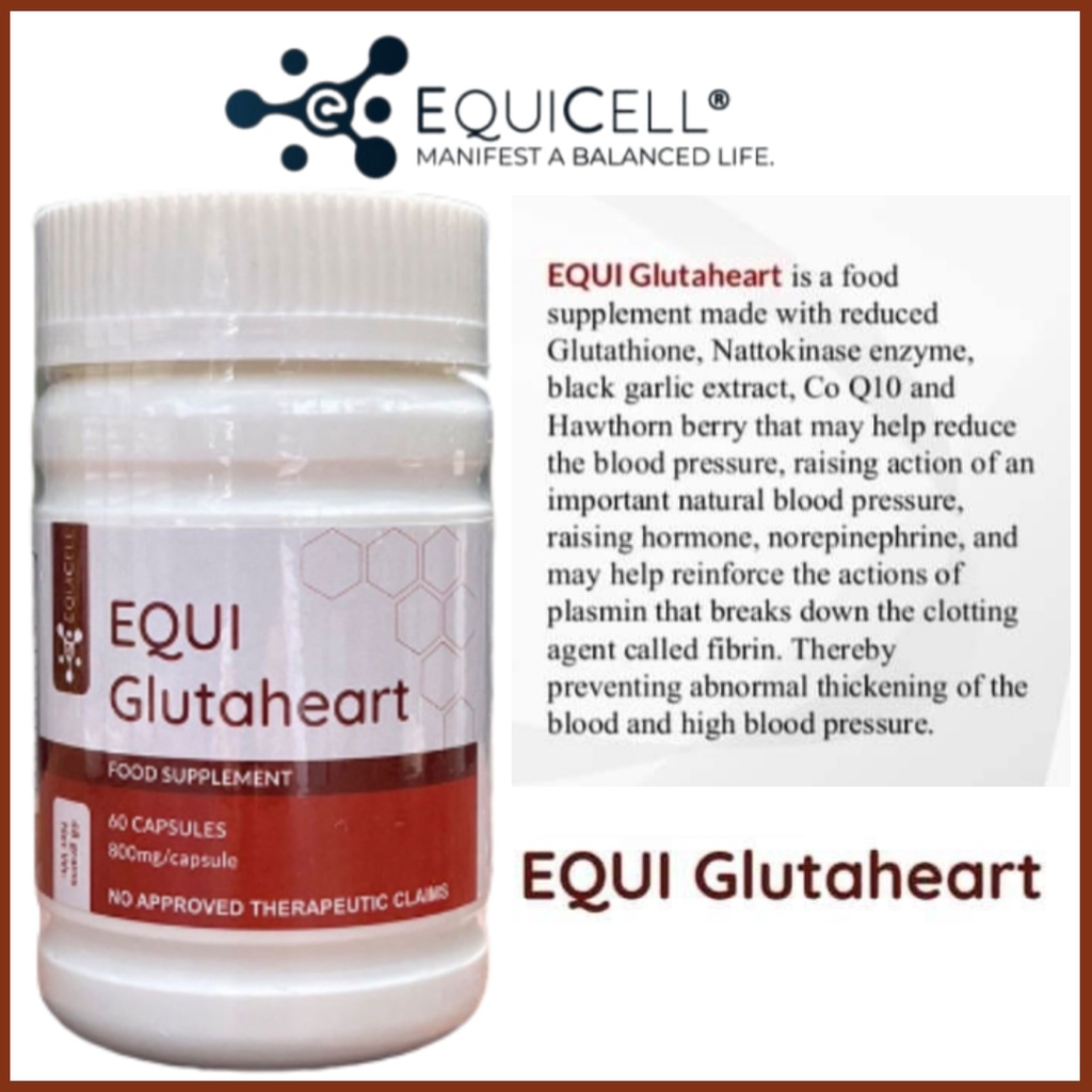Equi GlutaHeart with LGlutathione, Amino Acids, Nattokinase 800mg x