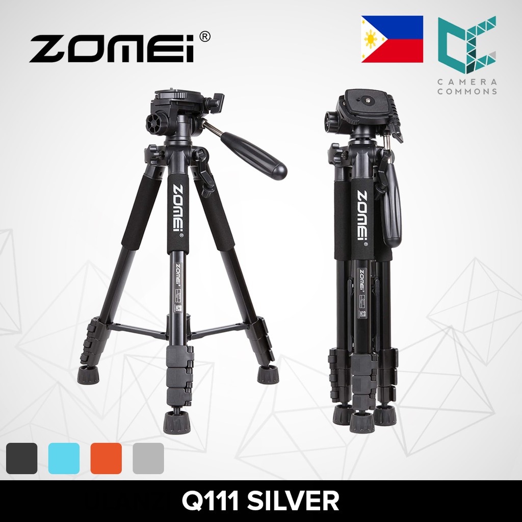 Zomei Q111 Silver Tripod Professional Portable Travel Aluminum Pan Head ...