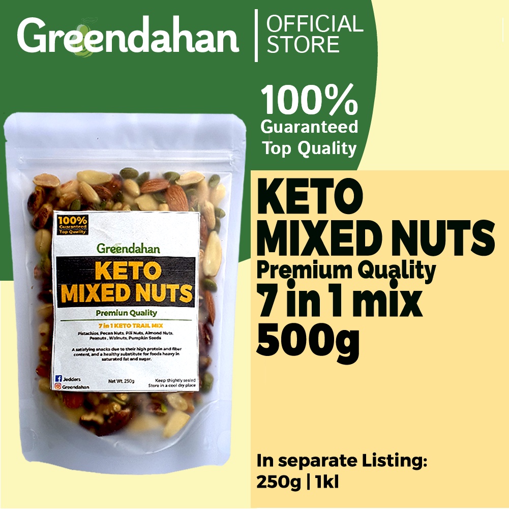 GREENDAHAN/ Keto Mixed Nuts (7 in 1) 500g 1kl Trail Mix , Keto