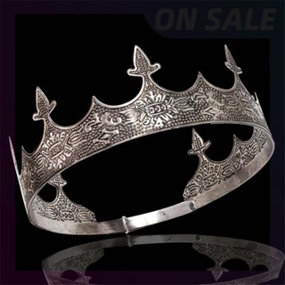 Royal King Crown For Men - Metal Prince Crowns And Tiaras, Full Round  Birthday Party Hats,medieval