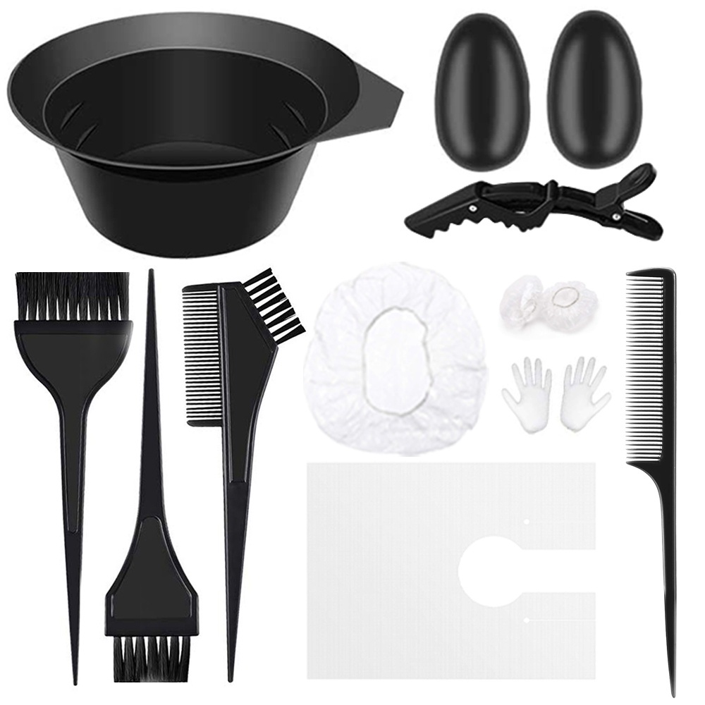 Hair dye tools kit 14 pieces, set hair dye coloring diy beauty salon