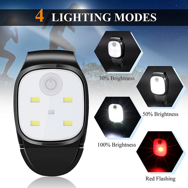 LED Night Running Light Mini Night Warning Light USB Rechargeable ...