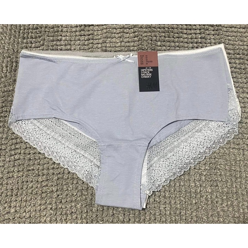 Brand New Auth H&M 3P Cotton Hipsters Mid-Rise Cheeky Panty / H&M 10-Pack  Shortie Mid-Rise Briefs