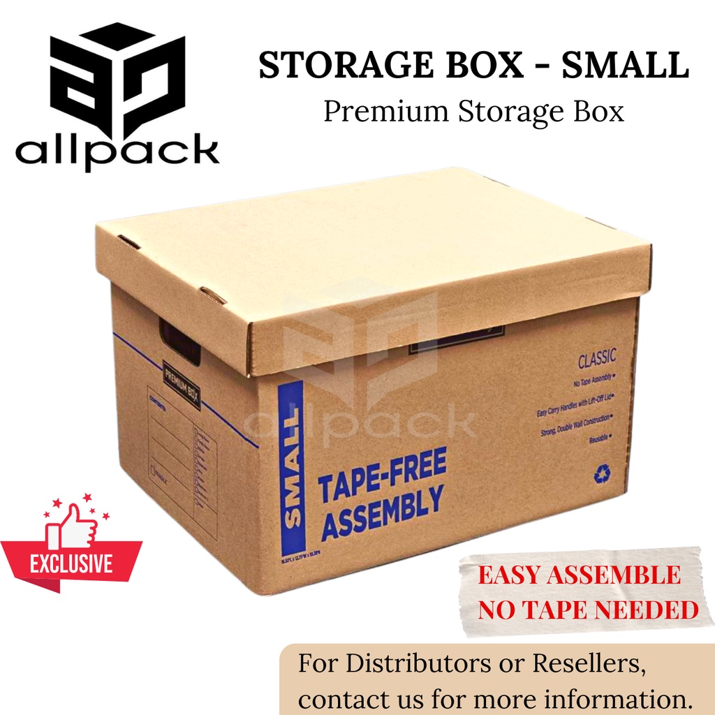 Premium Storage Moving Filing Box 16x12x10 inches Small (1pc) | Shopee ...