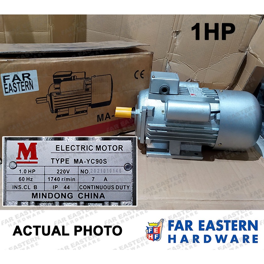 MINDONG Electric Induction Motor Aluminum Winding 1 1.5 HP Shopee