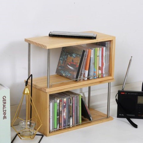Solid Wood CD PS4 Game Disc Shelf Desktop CD Holder Solid Wood Blu-ray ...