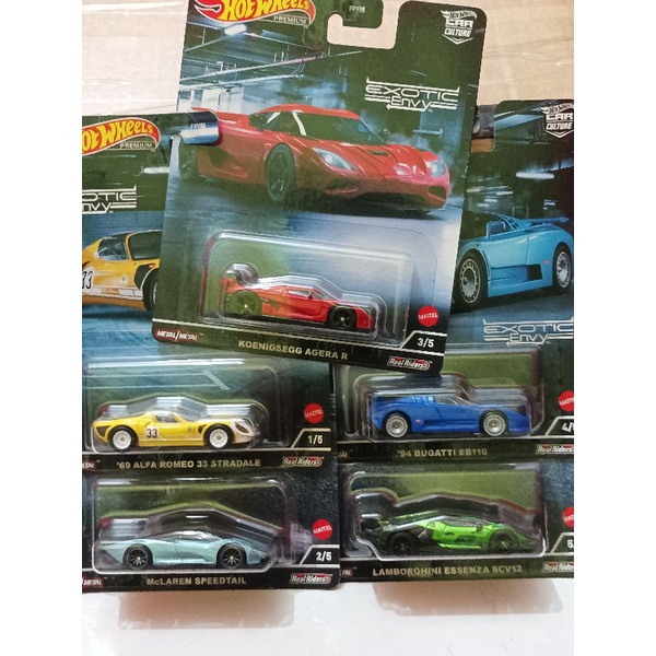 hot wheels premium exotic envy bugatti koenigsegg agera r lamborghini ...