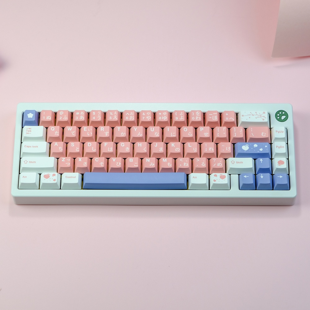 129 Keys GMK Peach Blossom Keycaps Japanese Cherry Profile PBT Dye ...