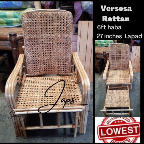 RECLINING CHAIR / RECLINING BED 2 IN 1 RATTAN Shopee Philippines