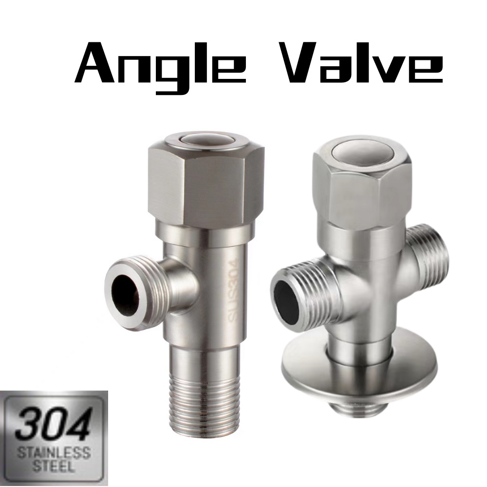 304 angle valve stainless steel 90 degree toilet faucet 1/2'' Shopee