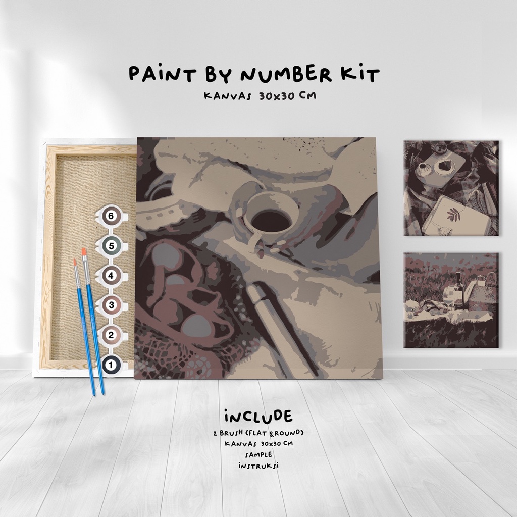 Paint by Number KIT Picnic series Canvas 30x30cm Shopee Philippines