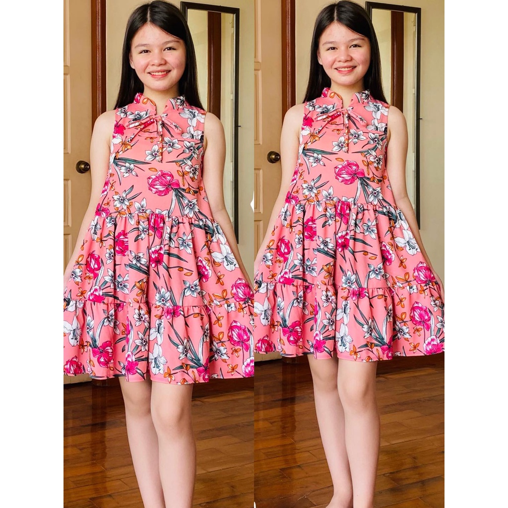 Girl s Clothing Collection Floral Sleeveless Doll Dress Kids Wear