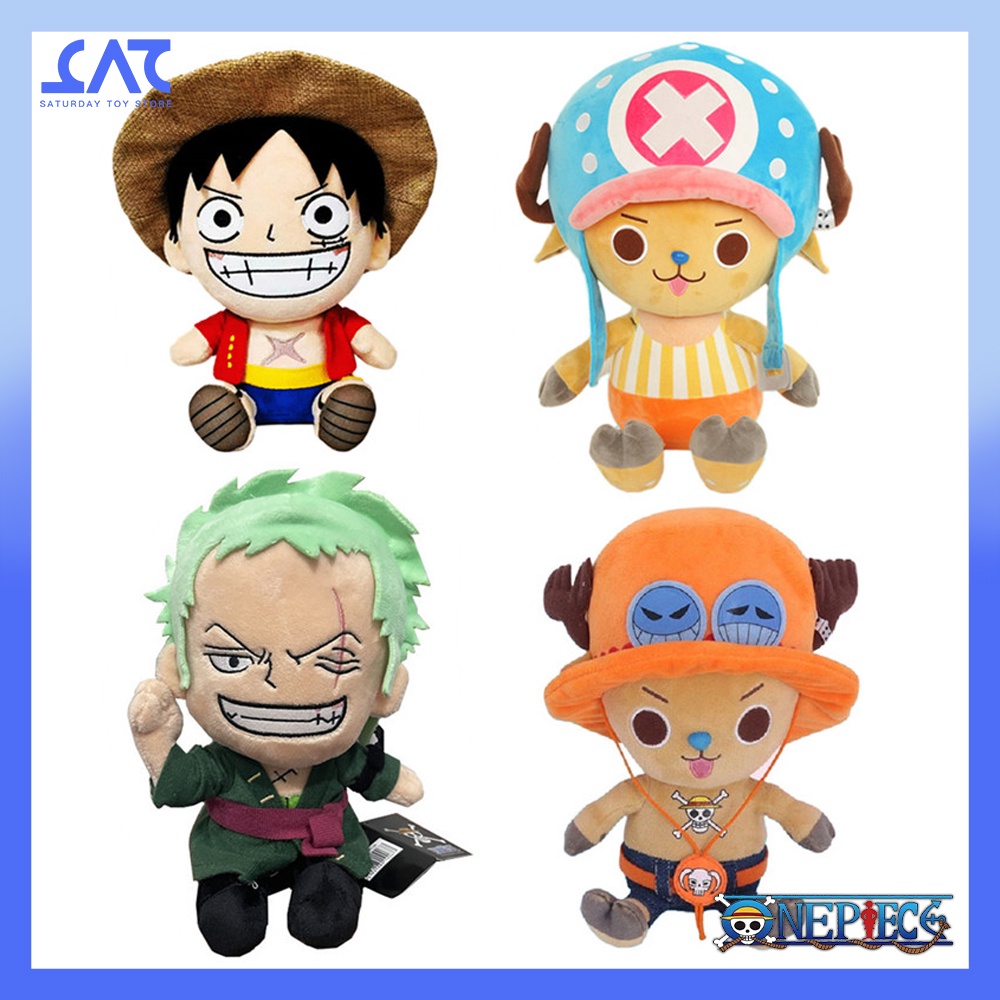 25cm One Piece Plush Zoro Luffy Chopper Sabo Ace Soft Stuffed Plushie
