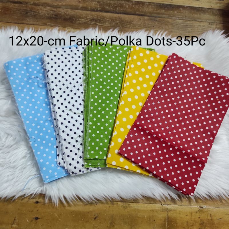 12x20 cm / 10x10 cm Polka Dots Fabric35 Pcs for your DIY Sewing Patchwork and Quilting Shopee