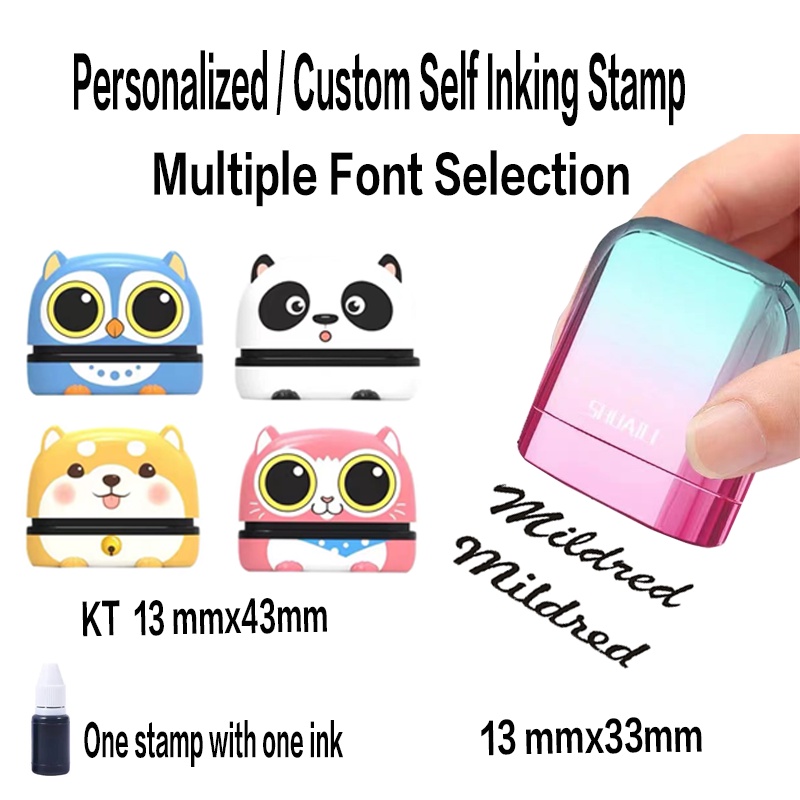 Stamp Personalized【Free ink】 / Custom Self Inking Stamp | Shopee ...