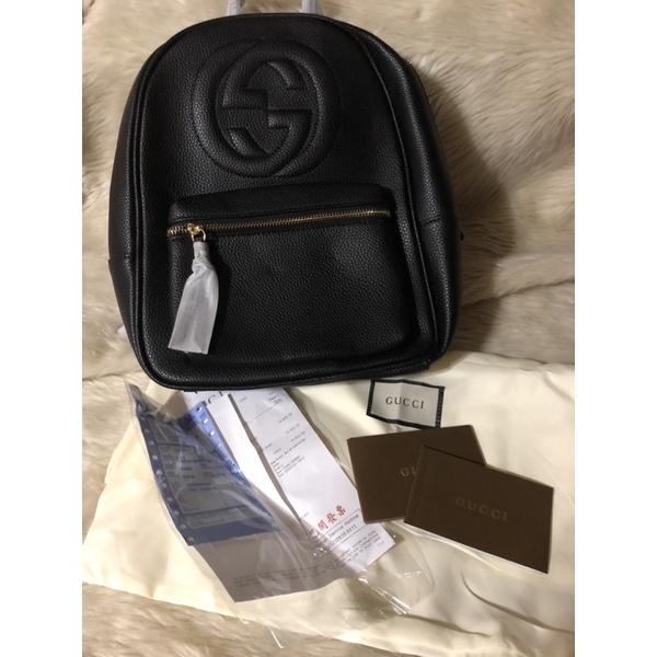 Gucci leather backpack store