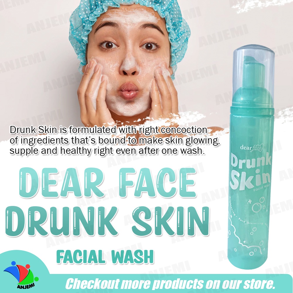Dear Face Drunk Skin Facial Wash 100ml / for All Skin Types / Pore