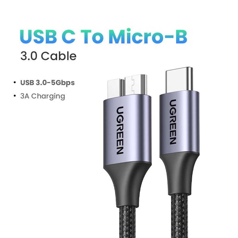Ugreen USB C to Micro B 3.0 Cable 5Gbps 3A Fast Data Sync Cord For ...