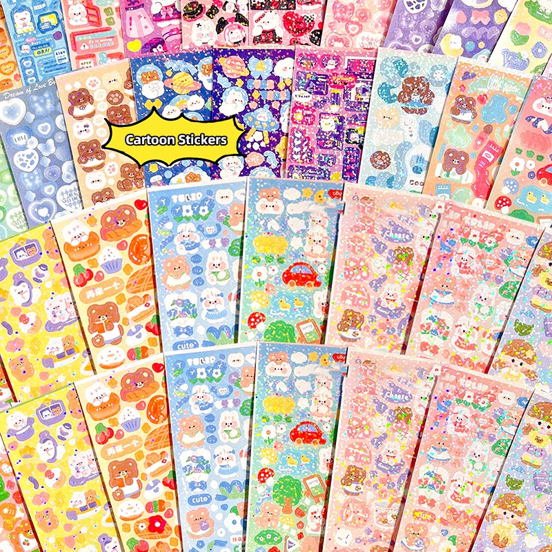 20~100 Sheets Various Cartoon Shiny Stickers Set | Shopee Philippines